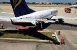 The Ryanair Boeing 737-800 jet that was damaged at an airport in Rome on Wednesday after it rolled backwards into a building.